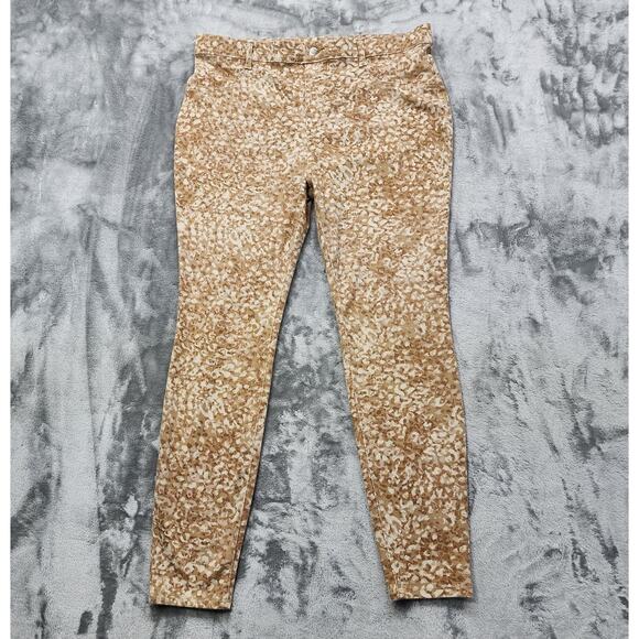 Time And Tru Jeans Womens XXL (20) Tan Animal Print High Rise Jegging Skinny - Picture 1 of 12